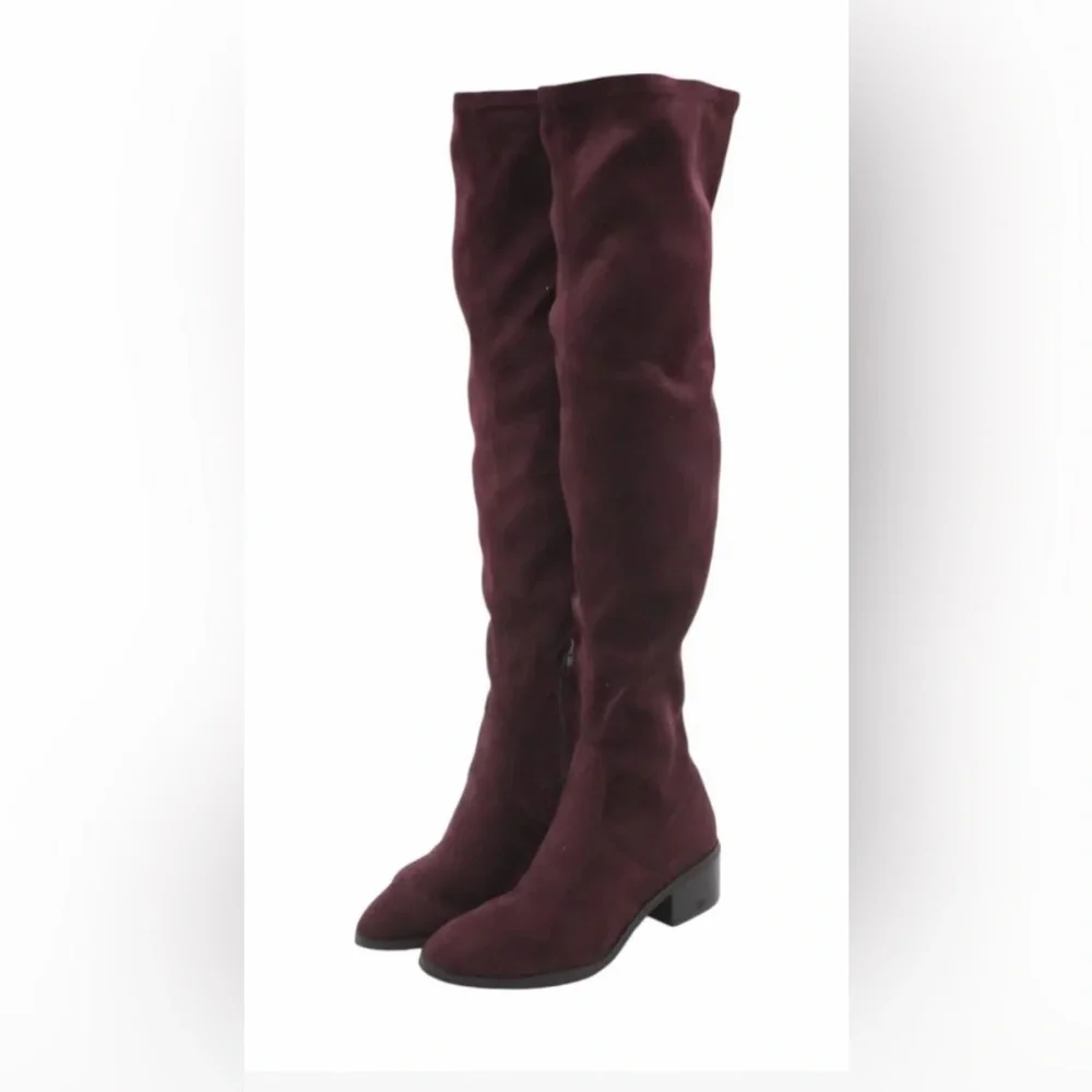 New York & Company Over-the-Knee Boots in Burgundy